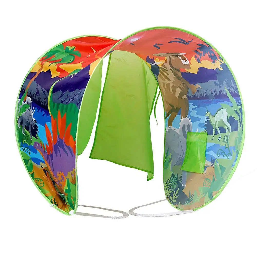 

Kids Dream Tents Baby Pop Up Bed Dinosaur Tent Cartoon Snowy Foldable Playhouse Comforting At Night Sleeping Outdoor Camp Tipi