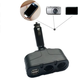 

New Multi-function Car Charger Splitter 2-Way Car Cigarette Lighter Socket Splitter Dual USB Car Charger Adapter 12V