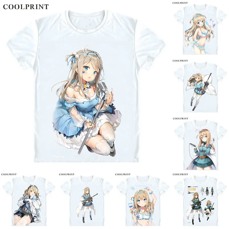 Suomi Kp-31 Kp31 футболка для девушек с фронтальной линией Doujinshi аниме Повседневная