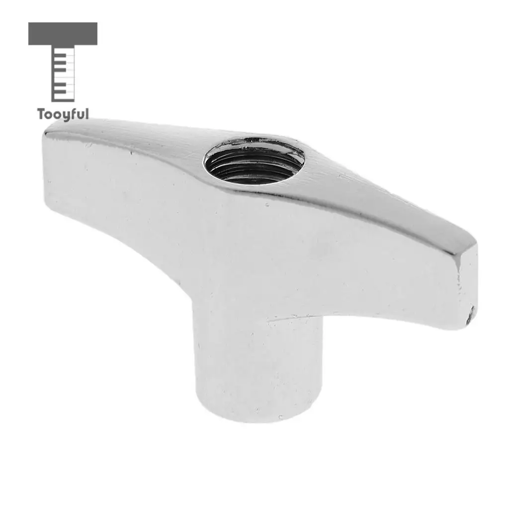 

Tooyful Zinc Alloy T Shape Tilter Cymbal Stand Wing Nut Quick Release for Drum Player Percussion Accessory 8mm