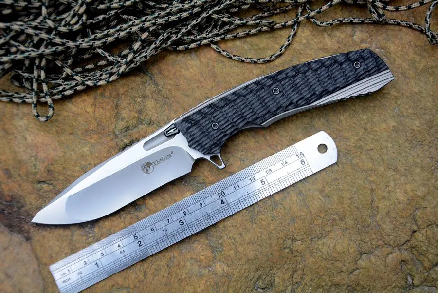 Kevin John Knife VENOM II M390 Blade Ball bearing Flipper Folding Knife