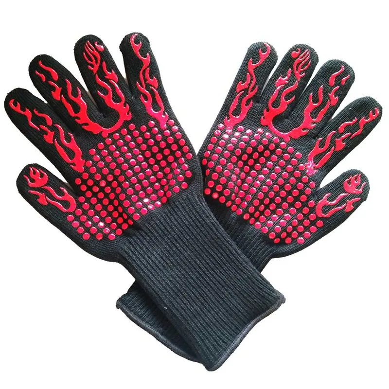 

New Fire Insulation Safety Gloves Heat Resistant Glove Aramid BBQ Glove Oven Kitchen Glove Direct Supply Forearm Protection