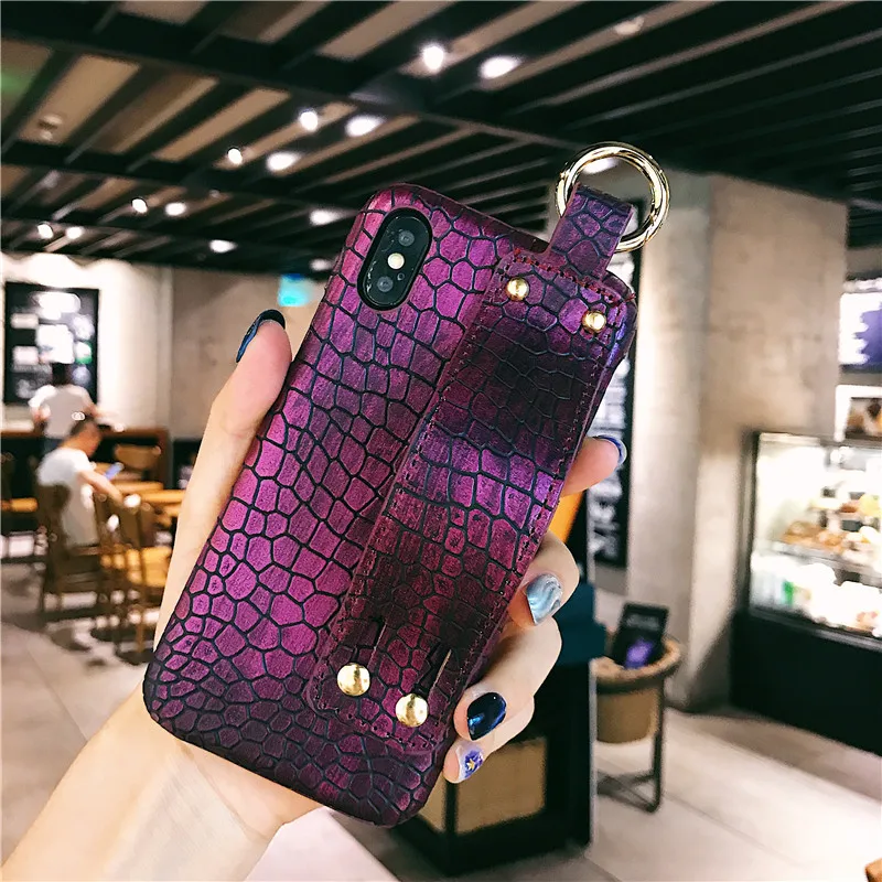 

P Smart Plus Luxury Anti-knock Hand Bukle Case for Huawei P10 P9 Plus P20 Pro Lite Alligator Pattern Phone Shell Cover