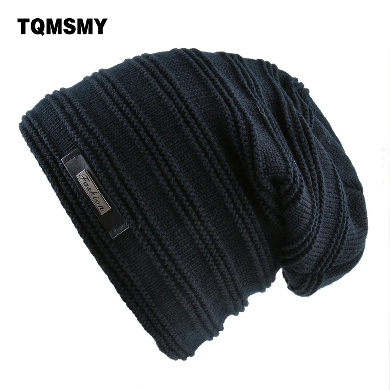 

Autumn hat men winter beanie Solid Color Hip-hop Cap Knitted Stacking Women beanies Plus velvet hats gorro cotton bone mask caps