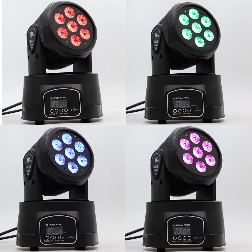 

4pcs/lot mini wash led moving head light mini moving head light wash 7x12w dmx dj disco moving light