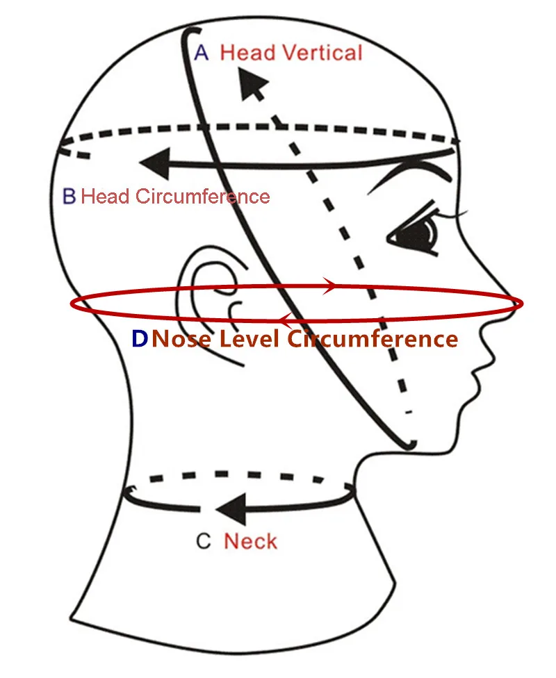 head  measure NEW nose
