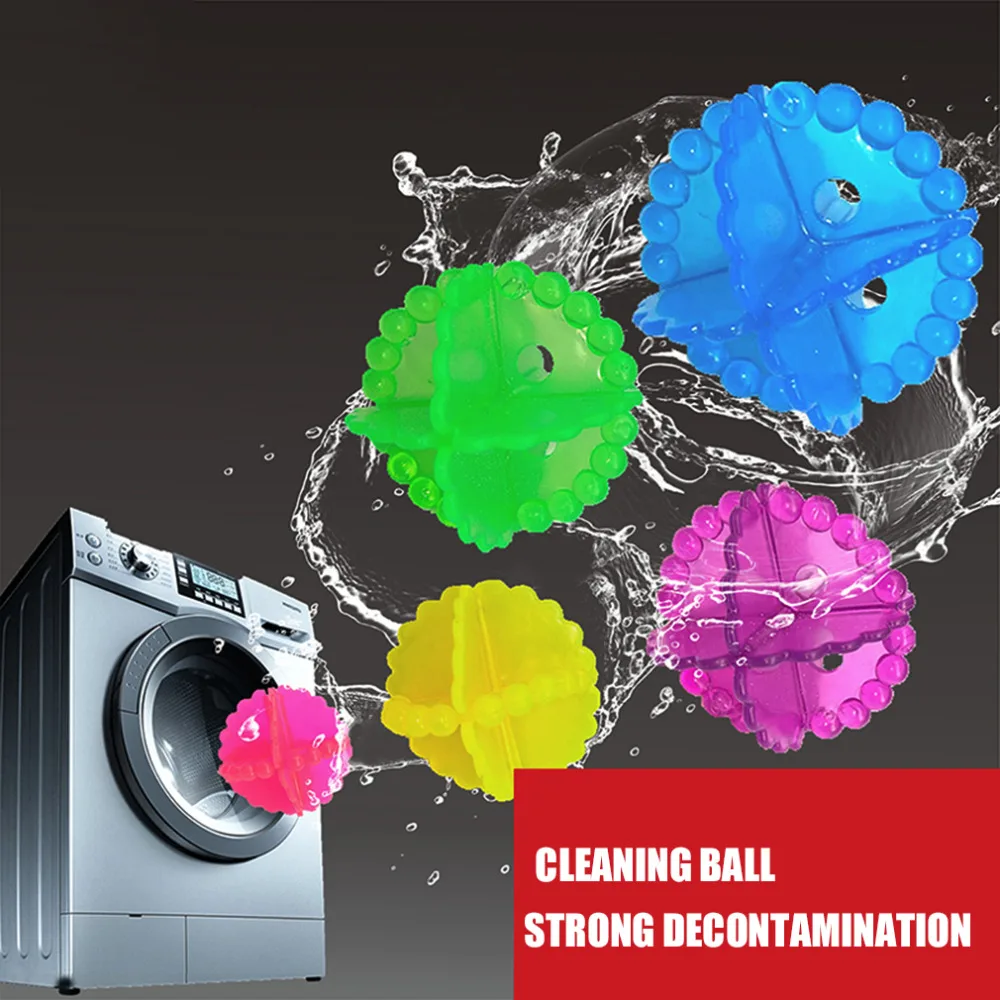 

5 PCS/lot Useful Clear Laundry Balls Fabric Washing Balls Clothes Cleaning Tool Silicone Personal Care Ball Color Random