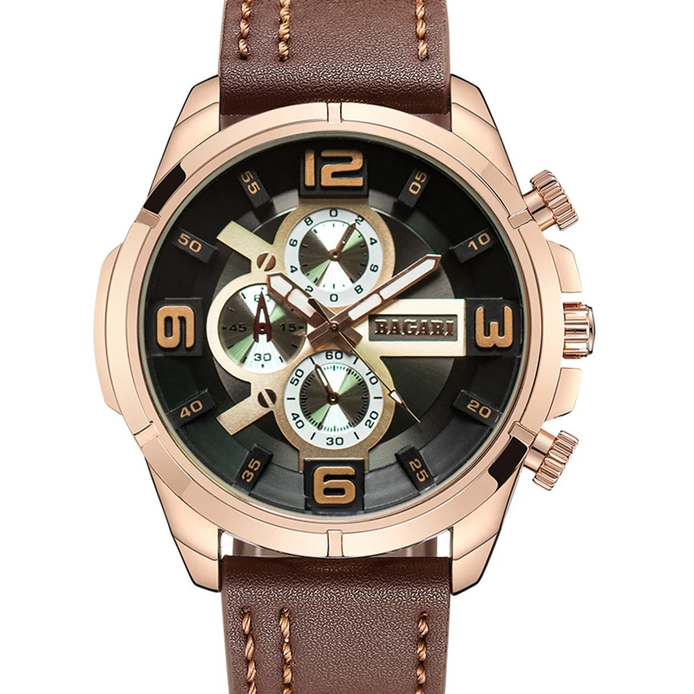 

Mens Watches Fashion Casual Sport Quartz Waterproof Wrist Watch Top Brand Luxury Leather Strap Drop Shipping Watch Male Clock
