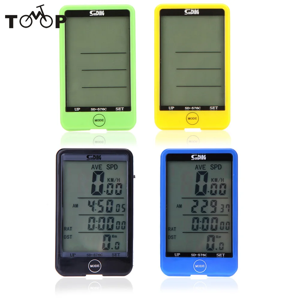 

Water-resistant Multifunction Wireless Bike Bicycle Cycling Computer Odometer Speedometer Touch Button LCD Backlight Backlit