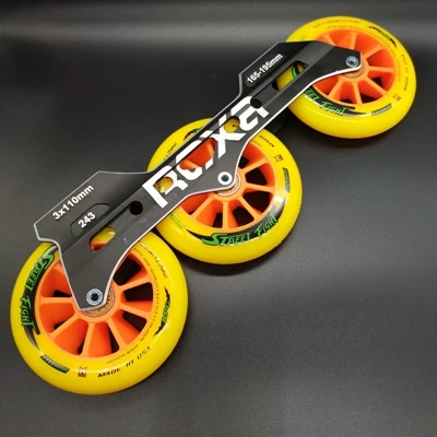 Скоростные коньки рама 3x110 мм 165-195 включая колеса ABEC-9 - Цвет: frame n wheel