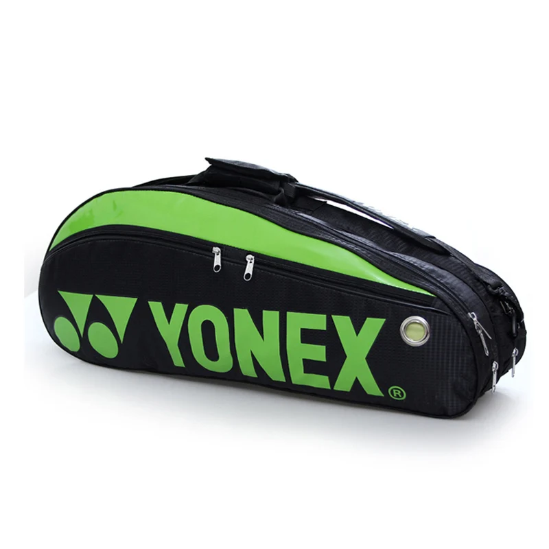 Doble cubierta deporte de raqueta bolsa de tenis profesional 6 piezas patrón raqueta de tenis bolso de la PU de la raqueta de bádminton mochila Raquette de diseño - 2