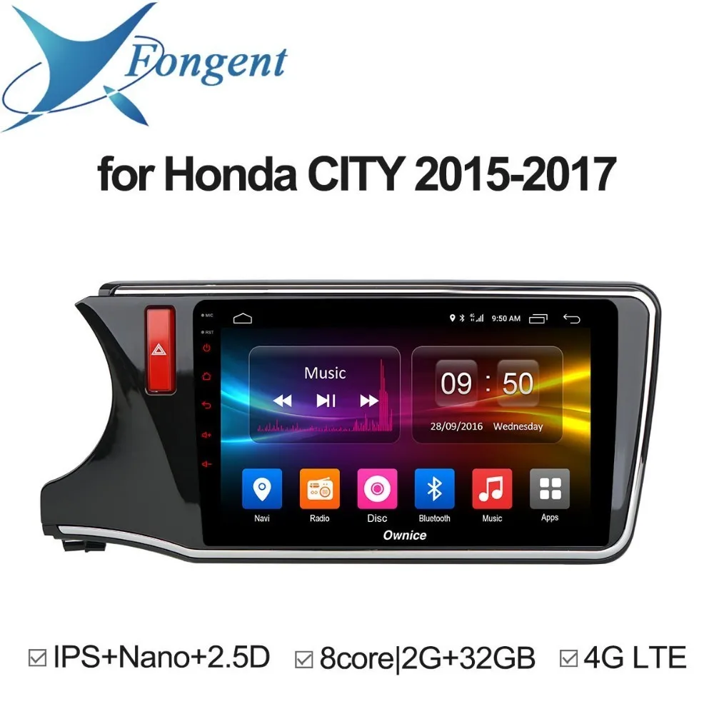 

For Honda City 2015 2016 2017 Car Radio Android Unit GPS Navigation Multimedia Video Player Intelligent System DVD PC DAB+ TPMS
