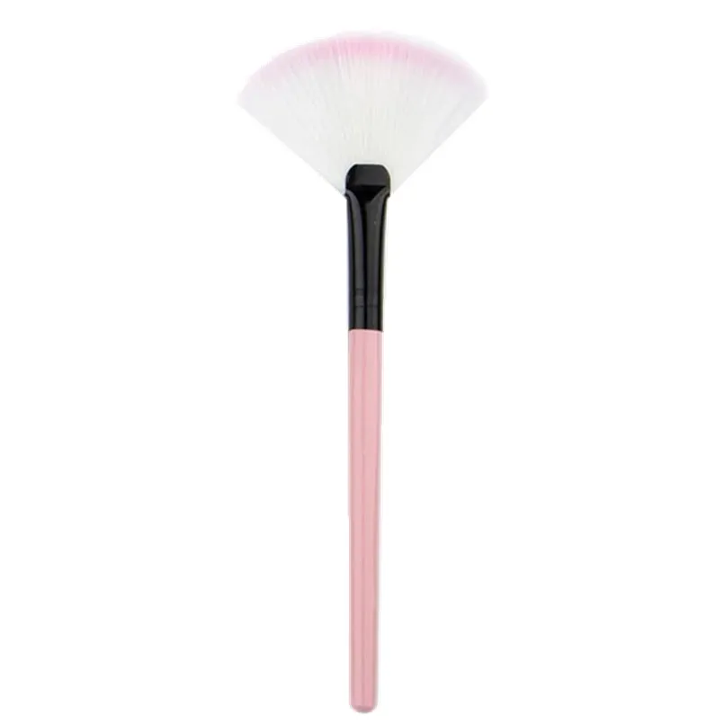 

2019 Makeup brushes Natural Fan Blush Face Foundation Powder Cosmetics Make up Brush Pink pennelli trucco Maquiagem