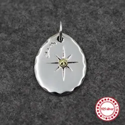 S925 серебро кулон личность классический стиль моды перо латунь логотип в виде птицы 2018 Новый отправить любовь подарок ювелирных изделий