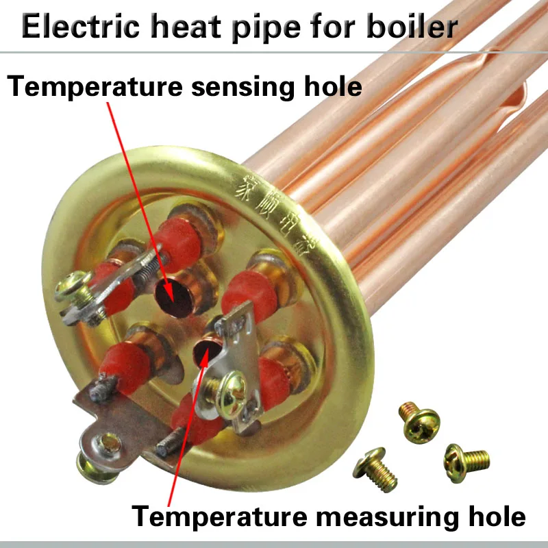 380 В 12 кВт водонагреватель Электрический Тепловая Труба Электрический водонагреватель Чистая медь нагревательная труба резервуар для воды Нагревательный стержень