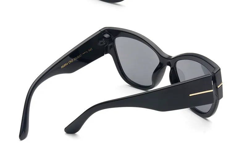 TESIA Негабаритных кошачий глаз солнцезащитные очки женские T металлические роскошные брендовые дизайнерские солнцезащитные очки женские Oculos T689