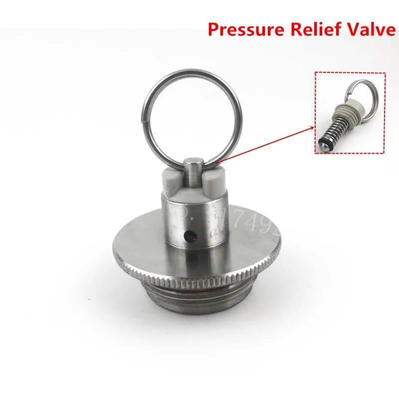 Stainless Steel Homebrew Beer Growler Lid With Pressure Relief Valve 2L