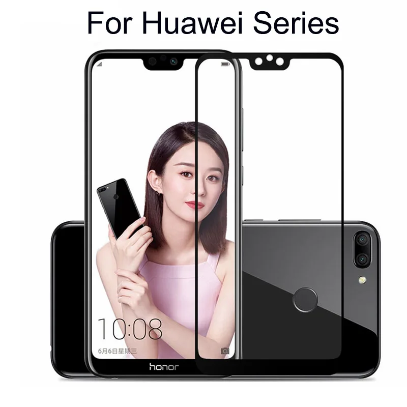Закаленное стекло для Huawei Honor 8 9 10 lite 8x20 pro Полное покрытие экрана Защитное play 10i