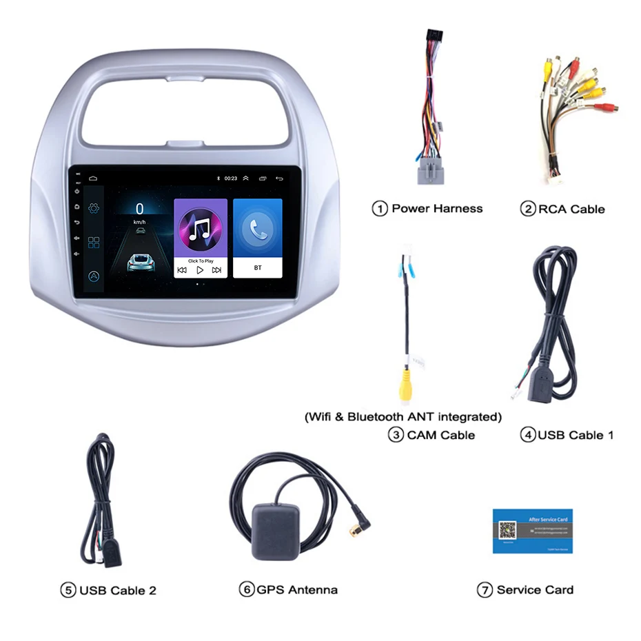 Top 9 inch 2.5D IPS Tempered HD multi-touch screen Android 8.1 NAVI for Chevrolet spark 2018 with Bluetooth USB WIFI support 5