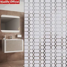 Геометрический узор электростатического склеивания клея Электростатическая стеклянная пленка ПВХ Офис Гостиная Спальня Ванная комната оконная пленка