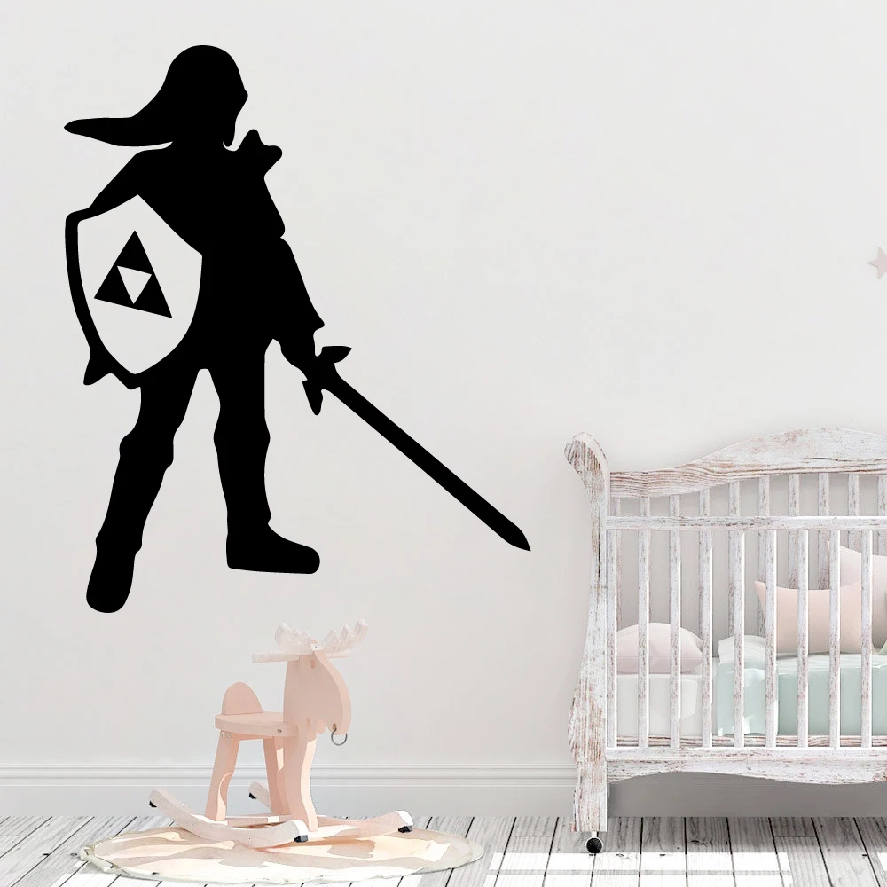 

Sword and shield Wall Stickers Vinyl Waterproof Home Decoration For Living Room Kids Room Decor Decal Stickers naklejki