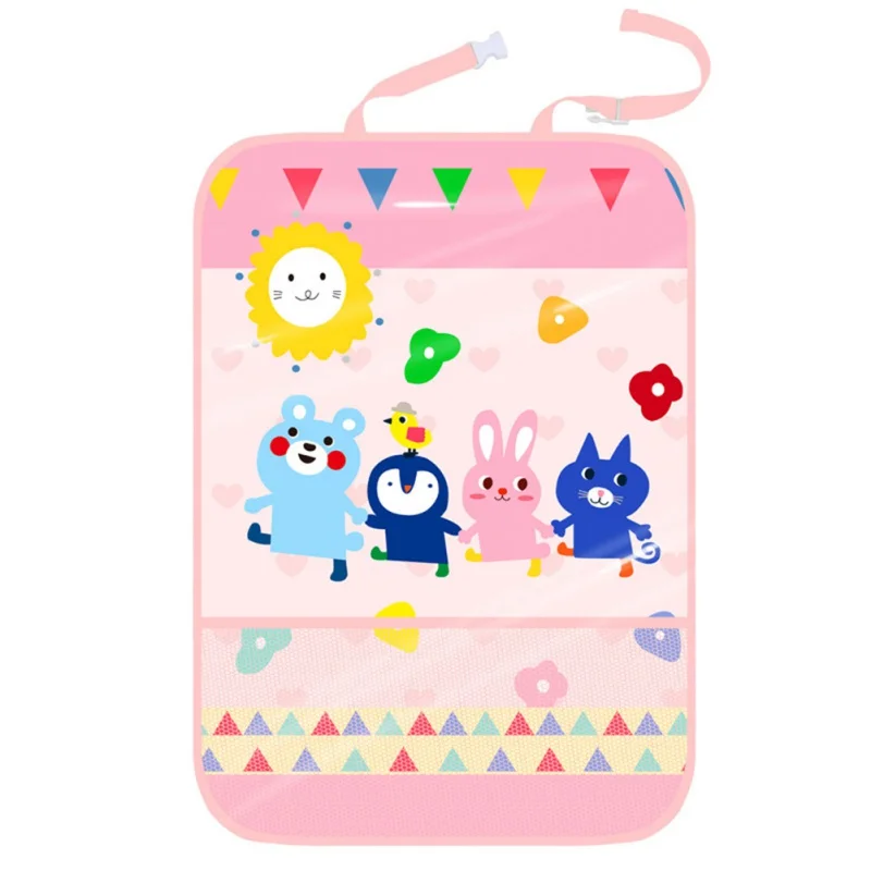 

Car Cartoon Anti-Kick Pad Multifunctional Seat Organizer Storage Bag Stowing Tidying Interior Anti-Kick Pad
