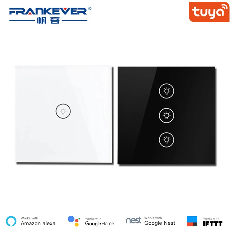 

Frankever EU UK Wifi Smart Wall Touch Switch Socket Plug Mobile APP Remote Control Work with Alexa Google Home