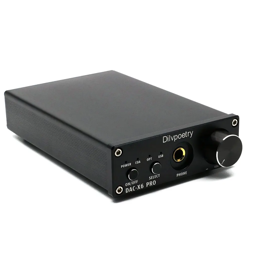 Dilvpoetry X6 Pro декодер DAC hifi-усилитель для наушников декодер 24 бит/192 кГц коаксиальный/оптический/USB стерео аудио декодер ЕС вилка