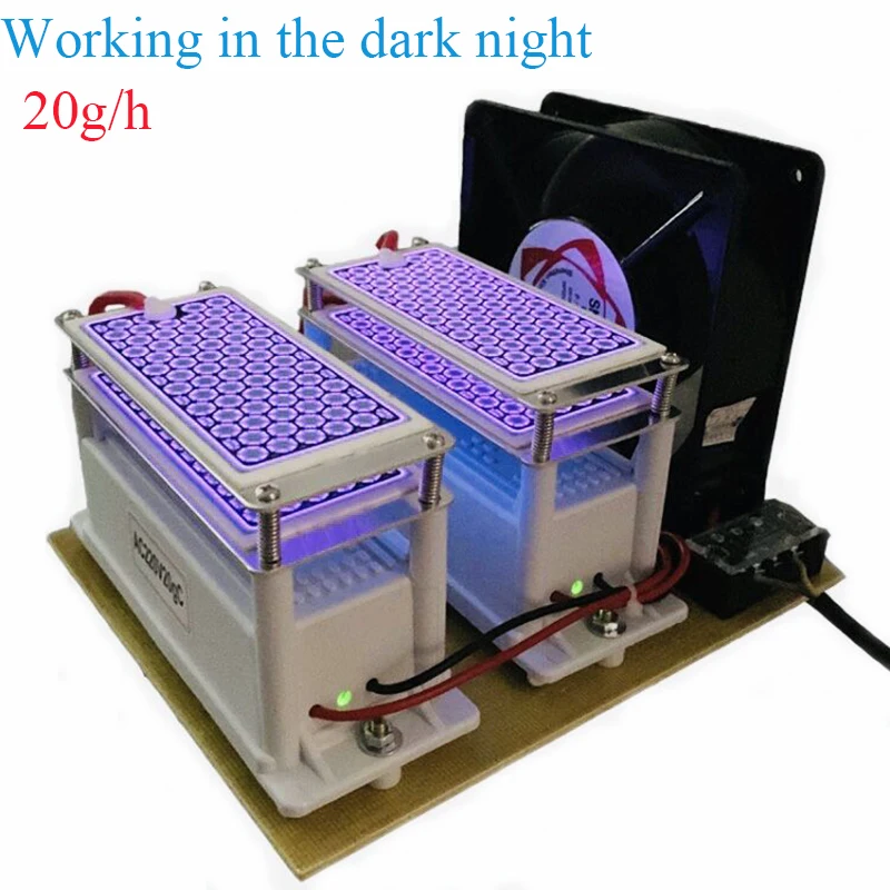220 В/110 В 20 г керамический озоновый генератор озона двойной интегрированный долговечный керамический пластинчатый озонатор очиститель воздуха для воды