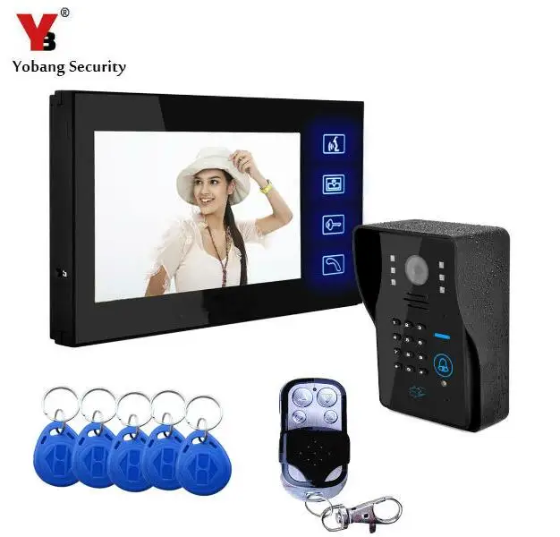 bilder für Yobang Sicherheit 7 "Video-türsprechanlage Mit RFID Keyfobs Remote Video Türklingel Intercom Kamera Wired Phone Türklingel System bilder für Yobang Sicherheit 7 "Video-türsprechanlage Mit RFID Keyfobs Remote Video Türklingel Intercom Kamera Wired Phone Türklingel System