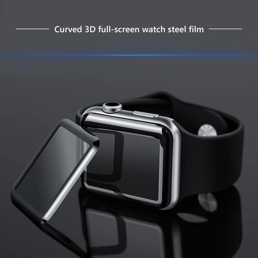 3D изогнутое закаленное стекло с полным покрытием для Apple Watch 4 3 2 1 5 Защитная пленка