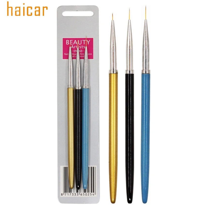 

HAICAR ColorWomen 3pcs Silicone Tube Nail Art Pattern Designing Pens 160916 Drop Shipping