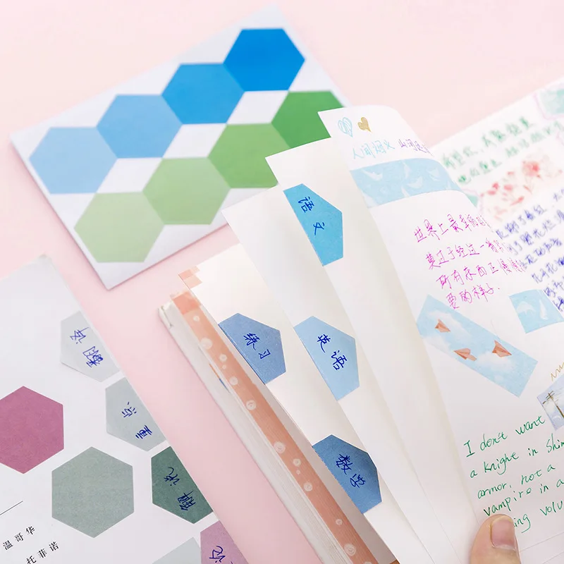 

2 pcs/lot Gradient Sticker Cute Indexes memo pad Decoration DIY Ablum Diary Scrapbooking Label Sticker Stationery school supply