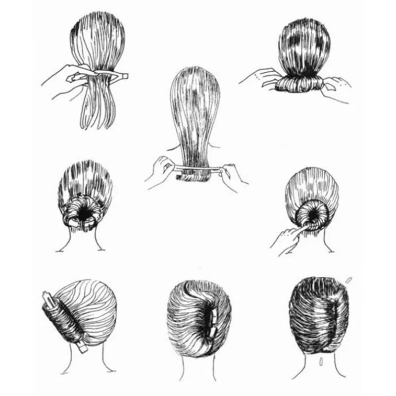 2Pcs Fashion Lady French Hair Braiding Tool Women Weave Braider Roller Diy Holder Clip Hair Sponge Plait Twist Styling Tool