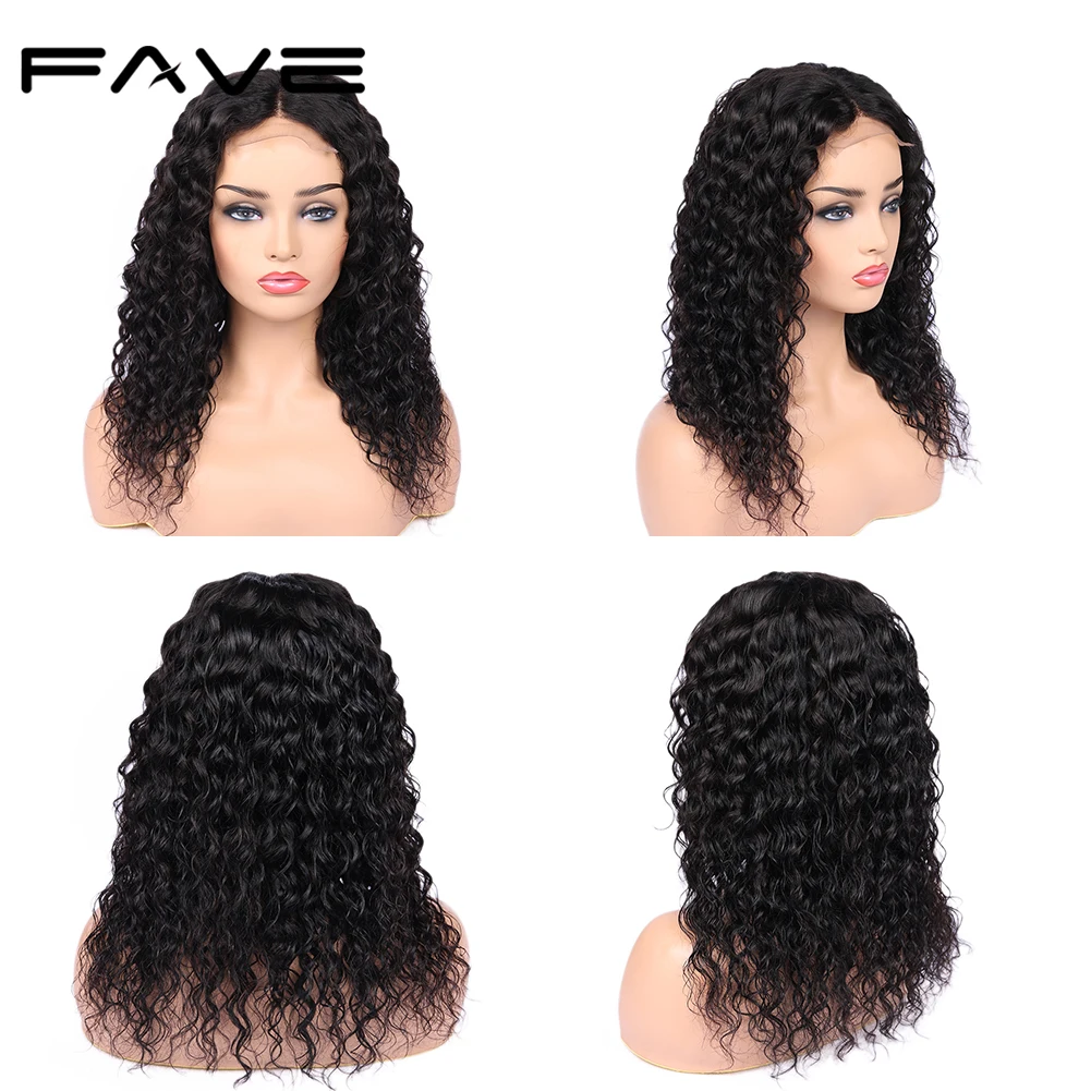 Любимый 4x4 Синтетические волосы на кружеве застежка парики из натуральных волос бразильский Реми волнистые парики L/M/R часть 150% плотность для черный Для женщин Быстрая