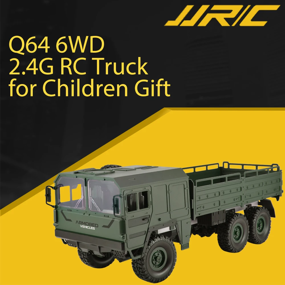 

JJRC Q64 1:16 2.4G 6WD RC Off-Road Machine Remote Control Drive Tracked Military RC Truck Electric Toy Gift for kids