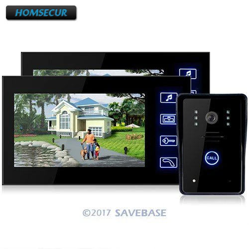 

HOMSECUR Wired Video Door Phone Doorbell Touch Key 7" Lcd Recording Photo Taking Function