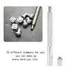 LMDZ outil de poinçonnage du métal | 32 pièces pour graver le cuir, outils de timbres-poste, bricolage, artisanat tanné, ensemble de tampons d'impression ► Photo 3/6