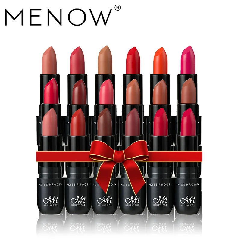 MENOW 18 PCS Make up set High Pigmented lipstick Waterproof Lasting Kiss proof Purely Matte Lipstick Make up Cosmetic kit 5449