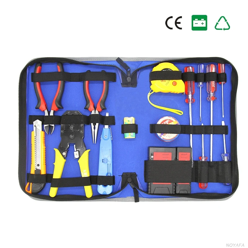 

NOYAFA NF-1506 15-in-1 Network Installation Tool Kit LAN cable Tester RJ45 RJ11 Crimper 110 Punch Down Stripper