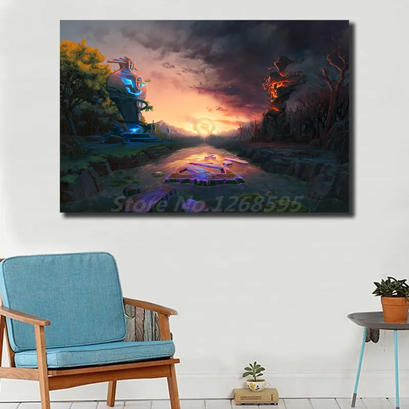 Dota 2 Radiant And Dire Wall Art Canvas Posters Prints Painting Wall Pictures For Modern Office Liv
