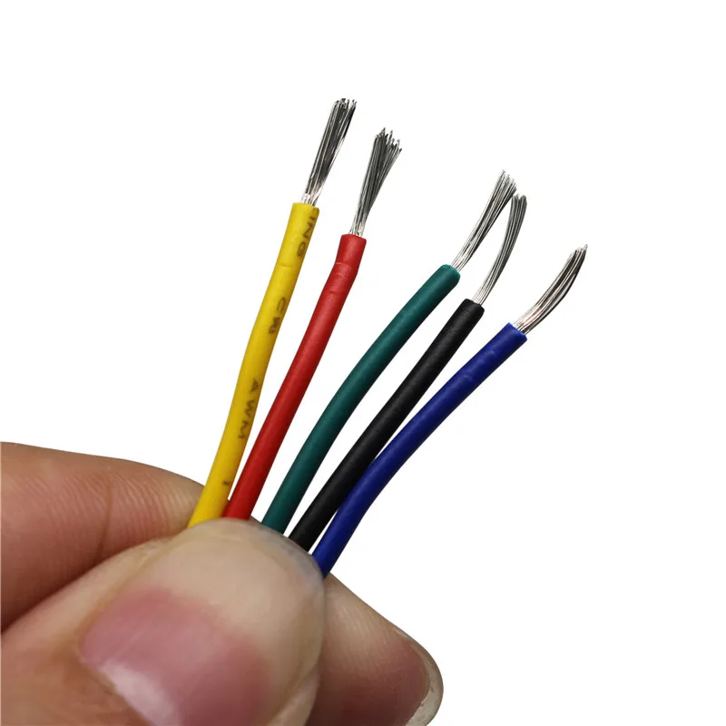  80m / box 262ft UL1007 22AWG 10 color mixing line wire and cable wire tinned copper wire stranded w