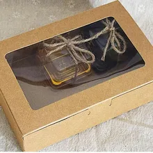 Размер: 18*12*5 см крафт-окно коробки упаковка на заказ подарочная упаковка коробки мыло/Ювелирные изделия/ремесло витрина упаковочная коробка 10 шт./лот