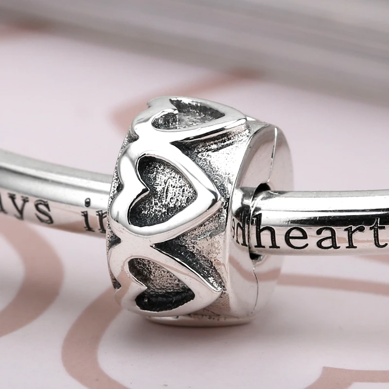 Authentic 100% 925 Sterling Silver Inspiration Clip Row of Hearts Fit Original Bracelet Pendant Best Price Aliexpress Aliexpress : image Authentic 100% 925 Sterling Silver Inspiration Clip Row of Hearts Fit Original Bracelet Pendant Best Price Aliexpress Aliexpress