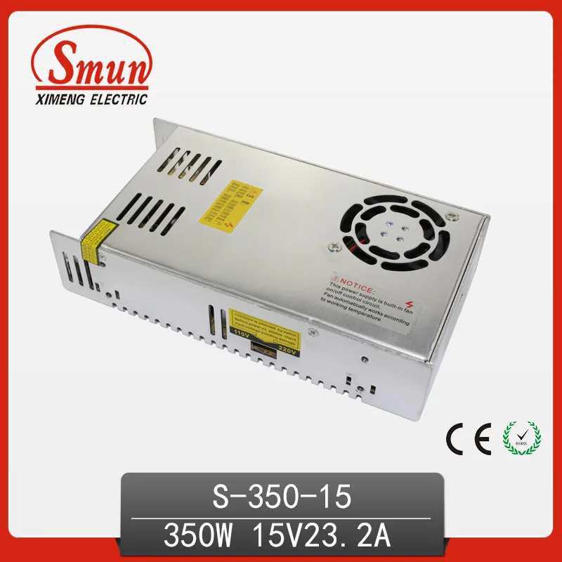 350W 15V 23A Single Output Switching Power Supply 110/220VAC Input Smun AC/DC | Обустройство дома