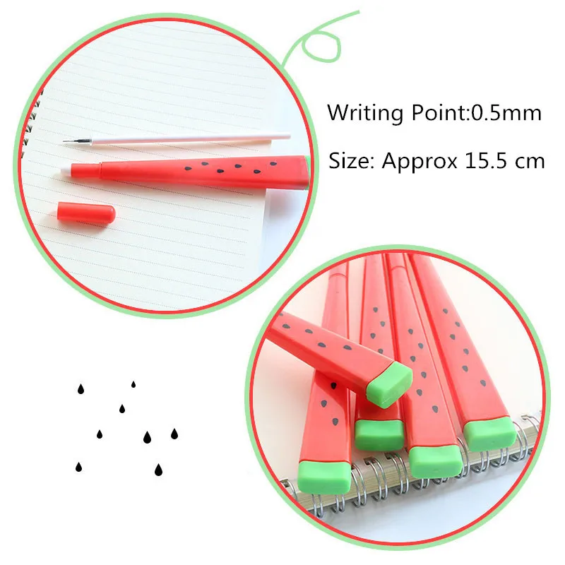 1 шт милые Креативные в мультяшном стиле арбуз ручка для школы офиса набор карандашей Сладкий Kawaii Ручки для письма детей игрушки для