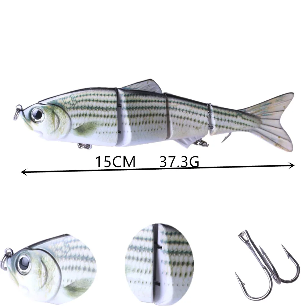 

Multi Jointed Fishing Bait Lure Bionic Lure Bait Double Hooks Fishing Baits ALS88