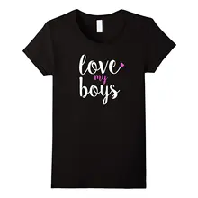 Футболка с надписью «Love My Boys Mother Day Mom» повседневные женские футболки с короткими рукавами г. Летняя стильная забавная Футболка с принтом