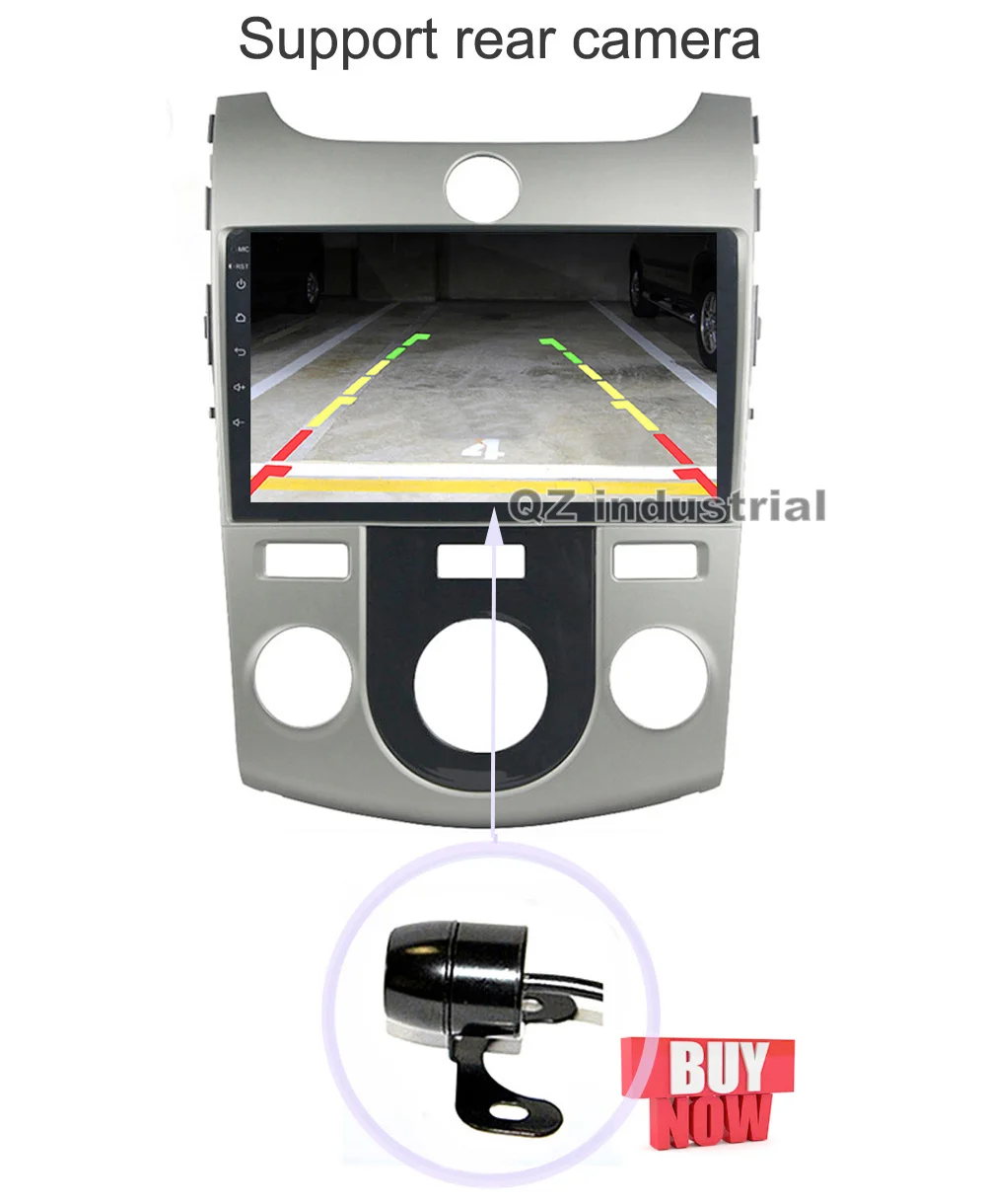 Top QZ industrial HD 9" Android 8.1 T3 Car DVD player For KIA Cerato Forte MT 2008-2011 with GPS 3G 4G WIFI Radio Navigation RDS Map 13