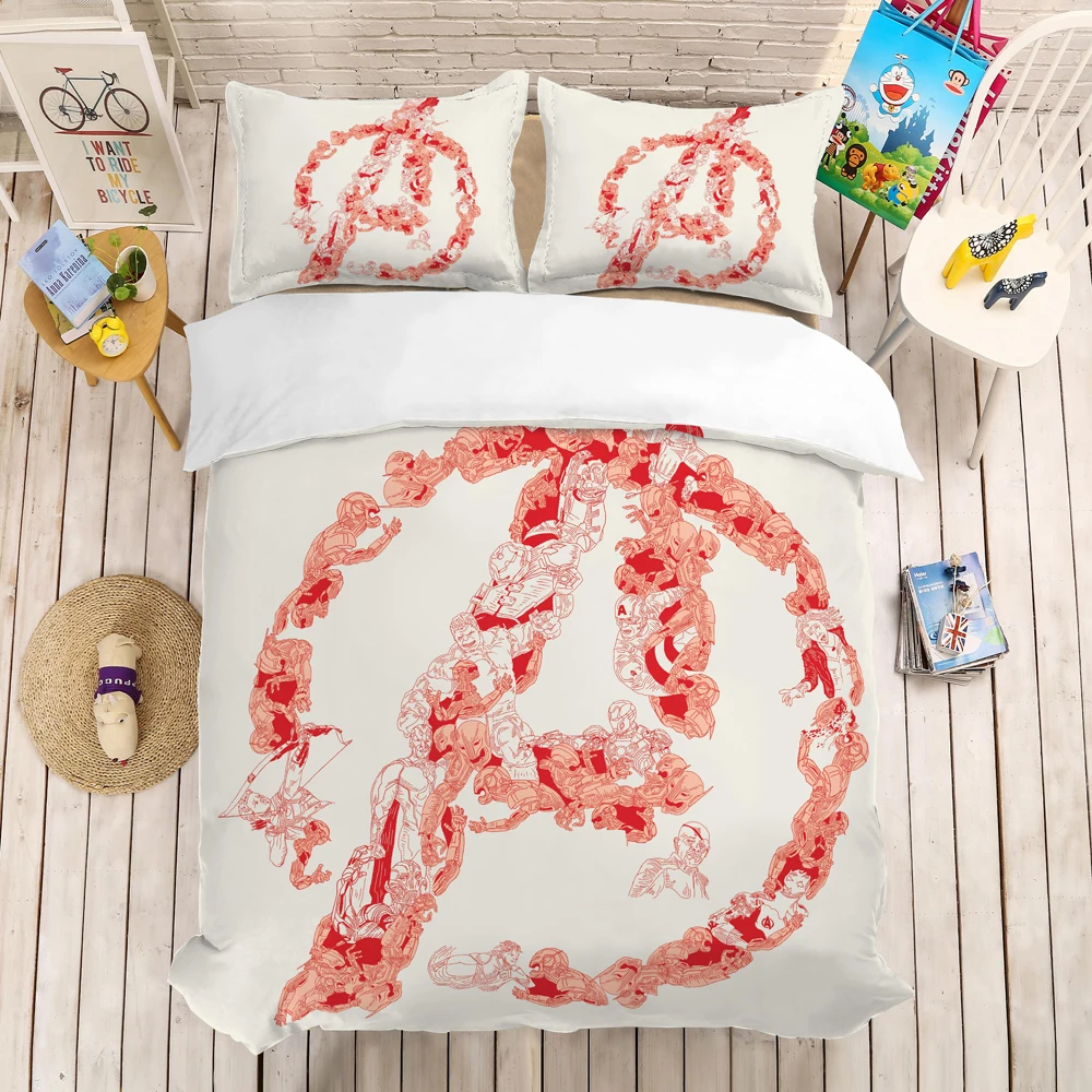 

3D print Bedding set Cartoon Marvel's The Avengers friends' presents Duvet cover set Home Textiles